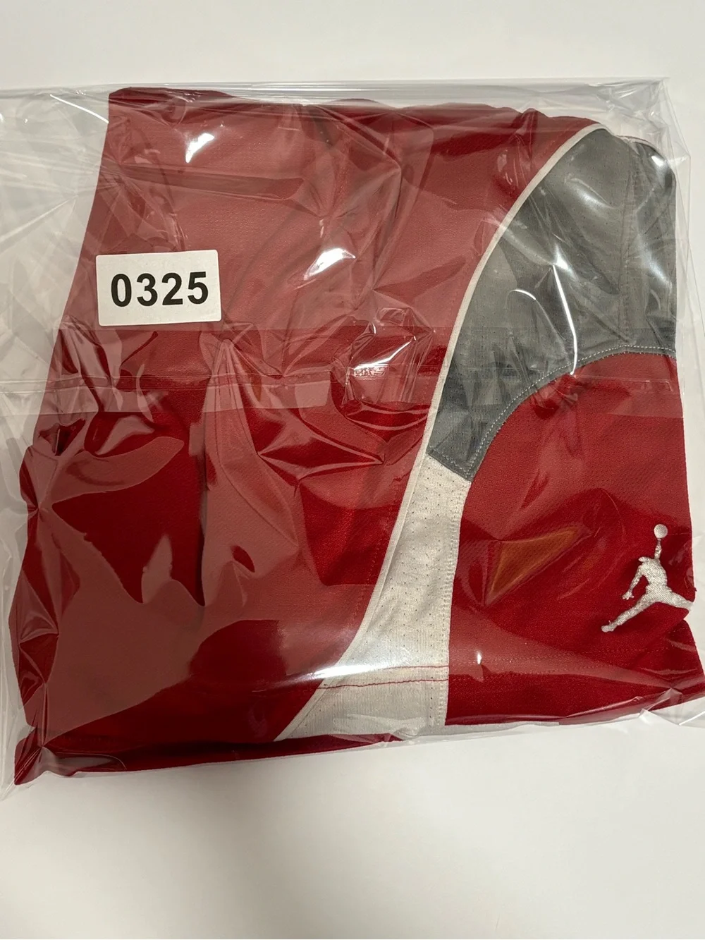 Jordan Red Men’s Athletic Basketball Shorts with White Accents